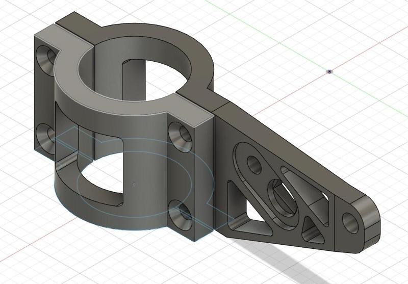 Breva 750 fork headlight/sidemarker mount