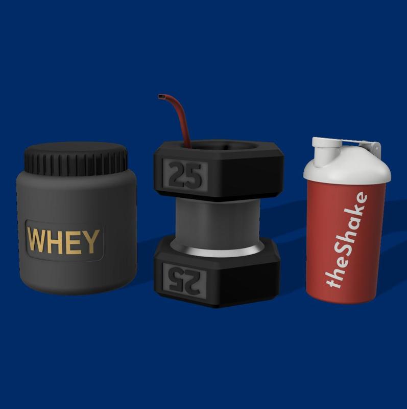 Set Mate Gimnasio Gym Pesa Whey Shake