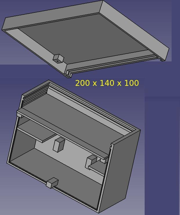 case 200 x 140 x 100 for radio circuits
