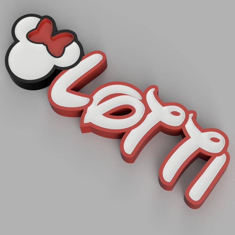 NAMELED (MIINIE HEAD) LOTTI (Font Disney) - LED LAMP WITH NAME