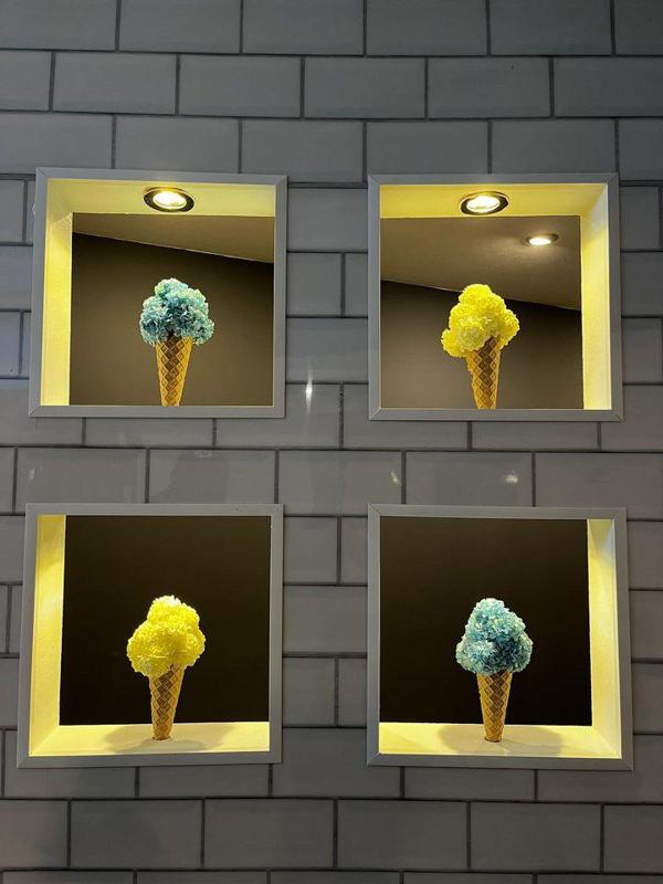 Ice cream cone to hang up in the ice cream store