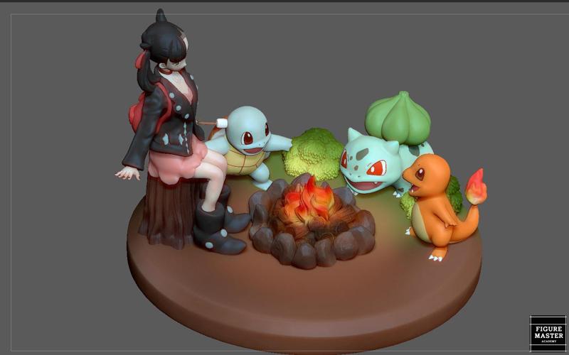 MARNIE CAMPFIRE MOOD LIGHT FOR 3D PRINT POKEMON TRAINER 3D print model