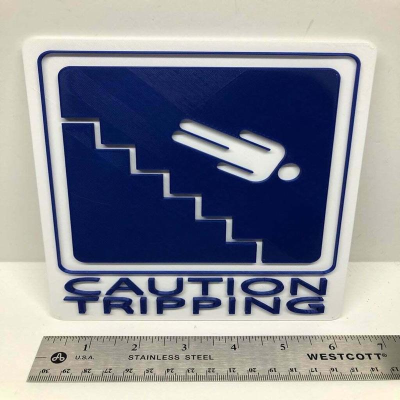 Caution Tripping Sign
