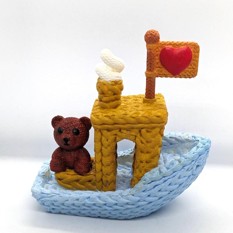 Knitted teddy Benchy (cute)