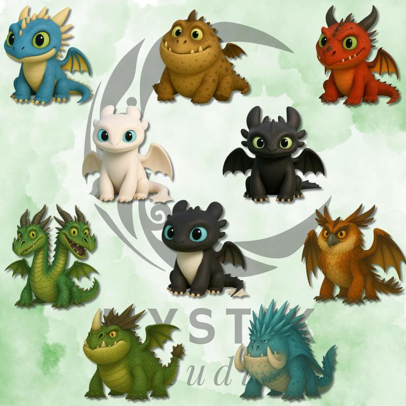 Top 10 Dragons Collection - How to Train Your Dragon | 3D Printable Figures Set