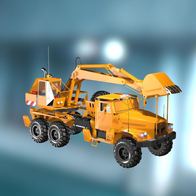 ELEVATOR EXCAVATOR CAR VEHICLE TRACTOR I EXCAVATOR CAROLA CRANE TRUCK TRAILER CHAIN HOOK