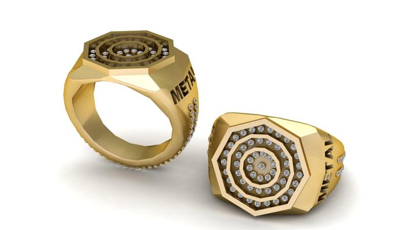 3D Render Gold Ring