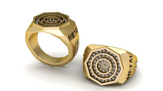 3D Render Gold Ring