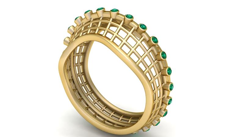 Lattice Cage-Style Ring