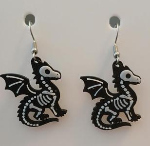 Skeleton Dragon – Halloween Earrings & Keychain STL (Non-AMS)
