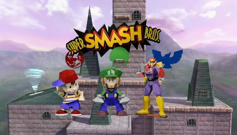 SUPER SMASH BROS 64 - Pack 4 - (Luigi-C.Falcon-Ness)