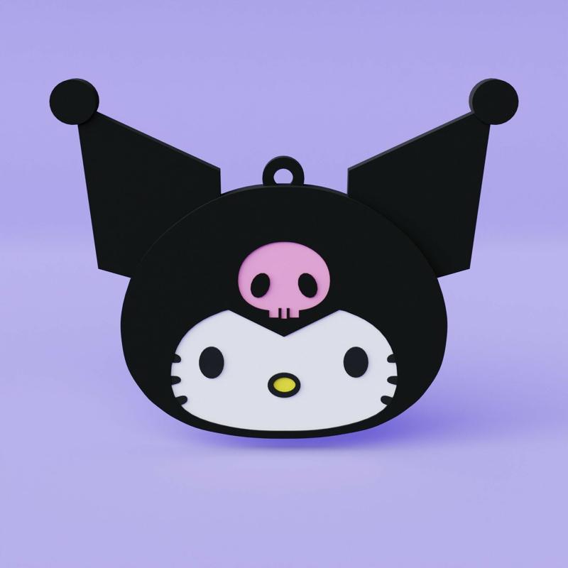 CUTE HELLO KITTY KUROMI KEYCHAIN - TOYTAKU PRINTS