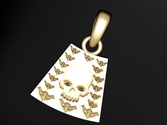 3D Skull Pendant  3D printable model