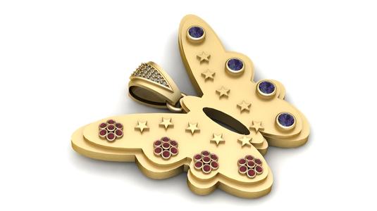 butterfly pendant  3D printable model