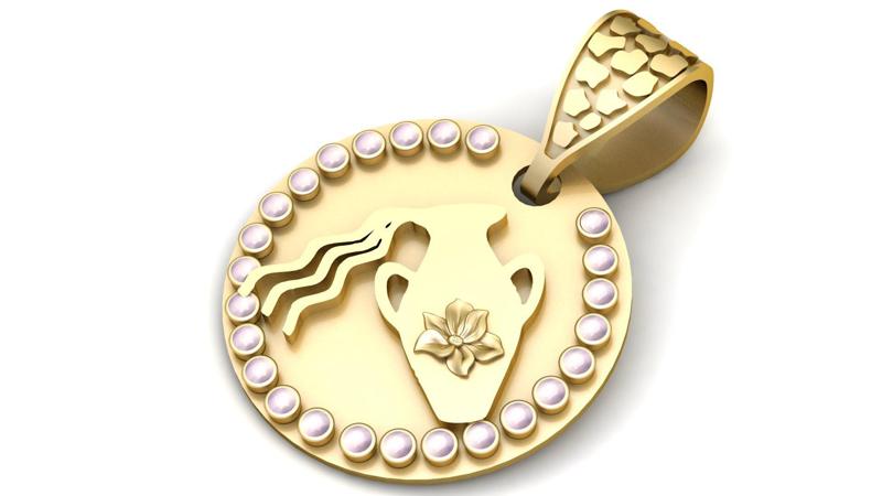 ROUND GOLDASTTA PENDANT 3d printable model