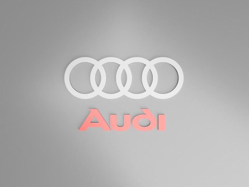 Audi Logo + Stand