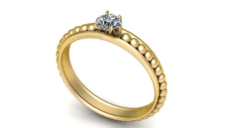 GOLD DIAMOUND RING PENDANT  3d printable model