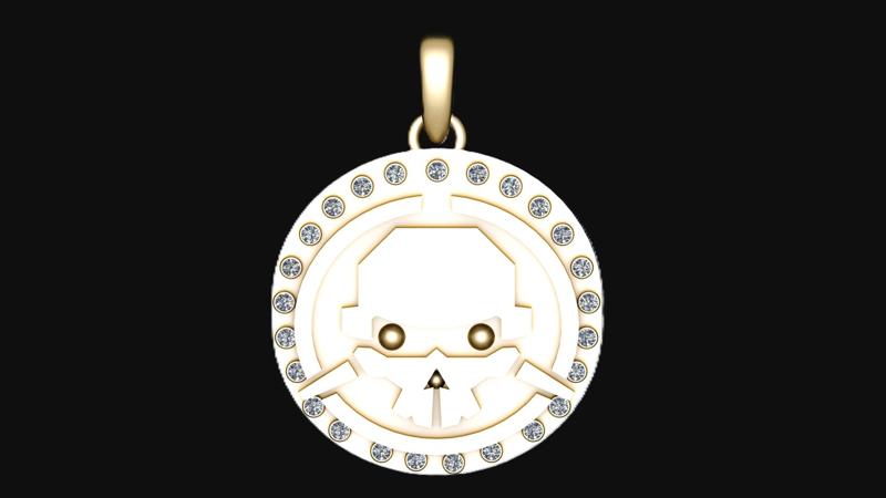 SKULL ROBOT FACES PENDANT 3d printable model