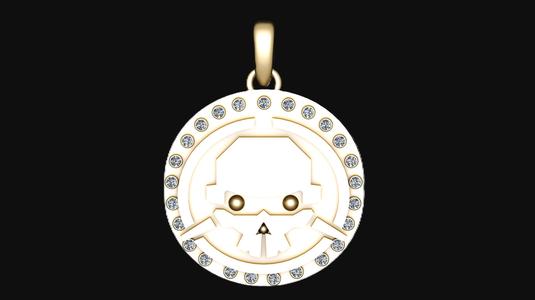 SKULL ROBOT FACES PENDANT 3d printable model