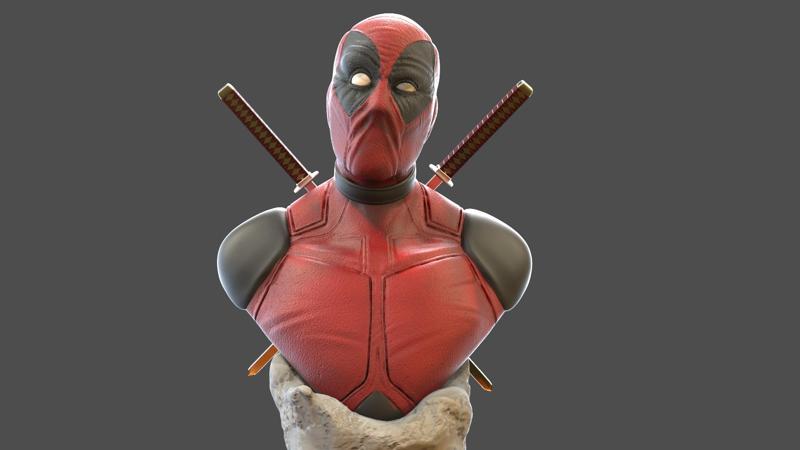Deadpool Bust STL