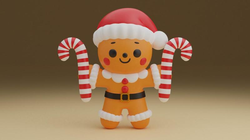 Gingerbread cookie Christmas figure