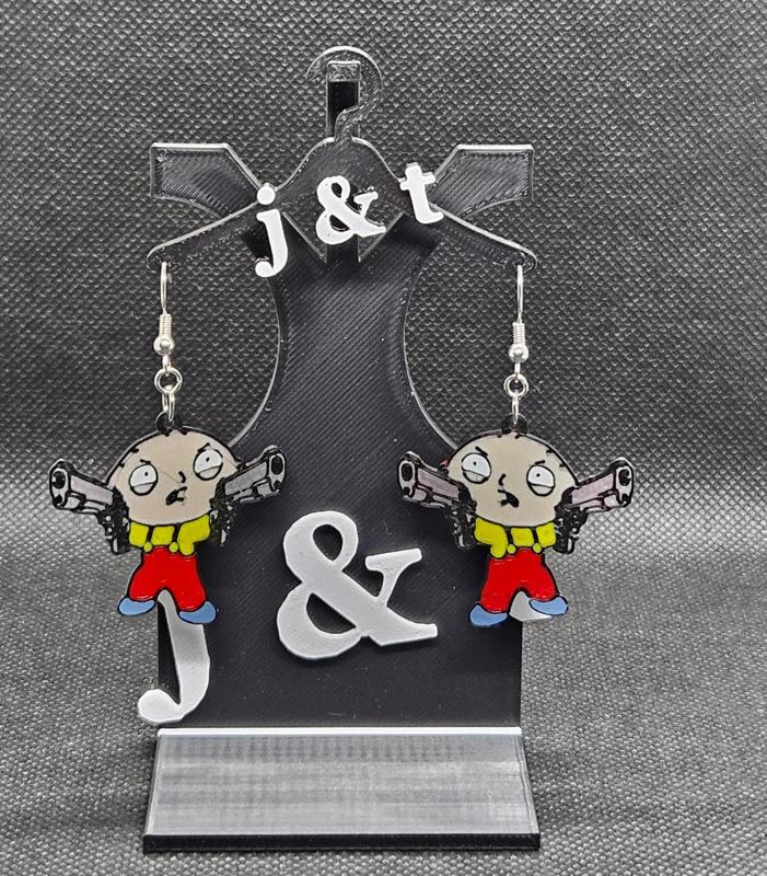 Stewie 2-GUNS earrings