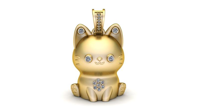 BABY CAT PENDANT 3D PRINTABLE MODEL