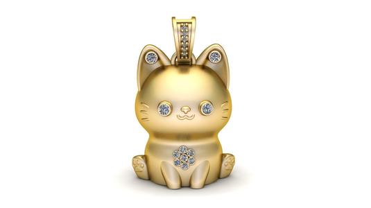 BABY CAT PENDANT 3D PRINTABLE MODEL
