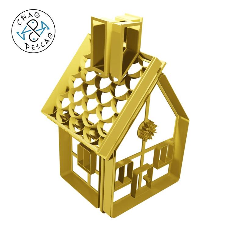 3D Gingerbread House (3th model) - Cookie Cutter - Fondant - Polymer Clay