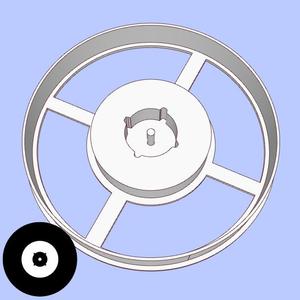 Music cookie cutters - 7" vinyl record (style 1)