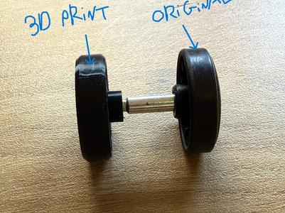 Desk Caster Wheel with Central Locking-Pin Bore