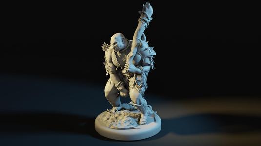 Fantasy Ogre Miniature - DnD Roleplay Tabletop Printable 3D print model