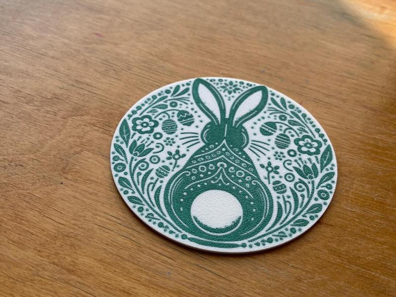 Easter bunny coaster
