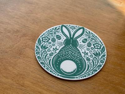 Easter bunny coaster