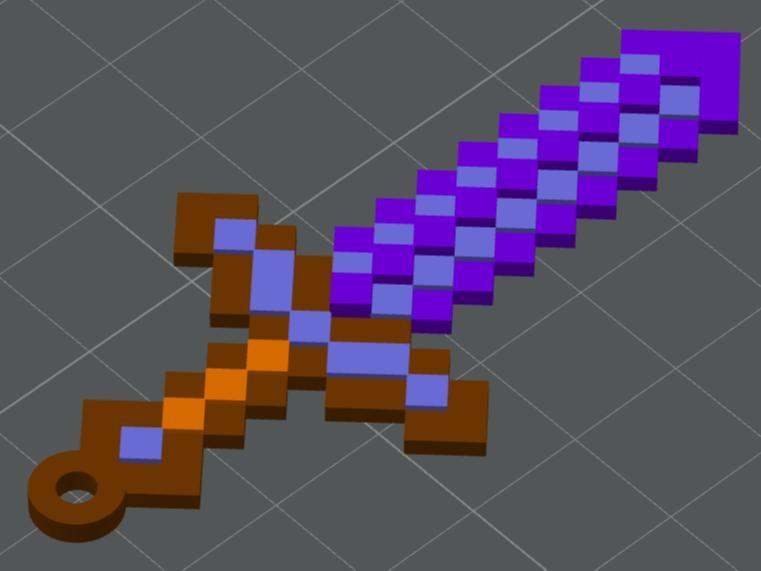 Keychain Minecraft sword / llavero espada