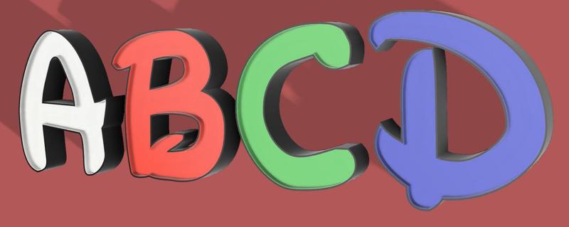 Alphabet im Disney Design