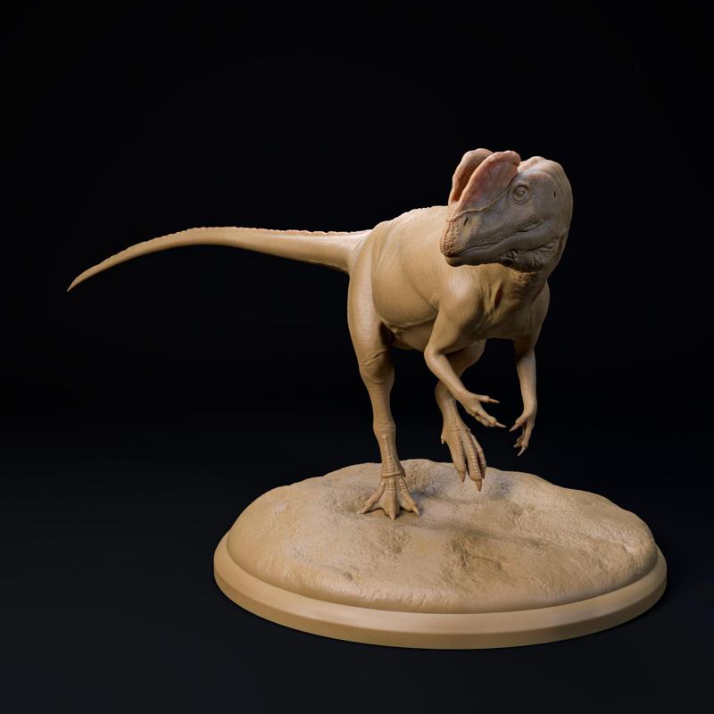 Dilophosaurus 32mm scale pre-supported dinosaur