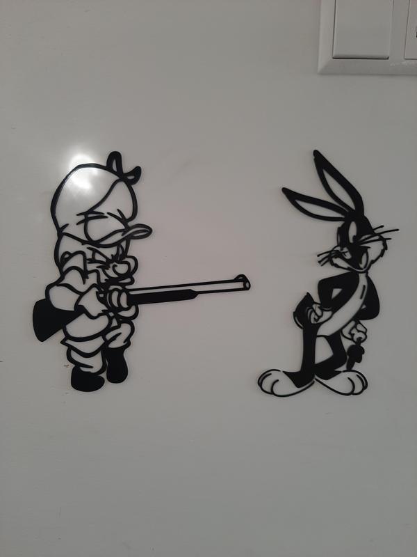 Elmer Fudd & Bugs Bunney wall art