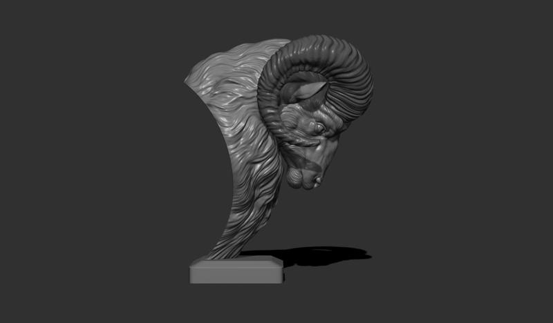 Mouflon Ram statue