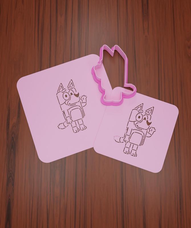 Stencil + Bluey Cutter #11 "Bandit".