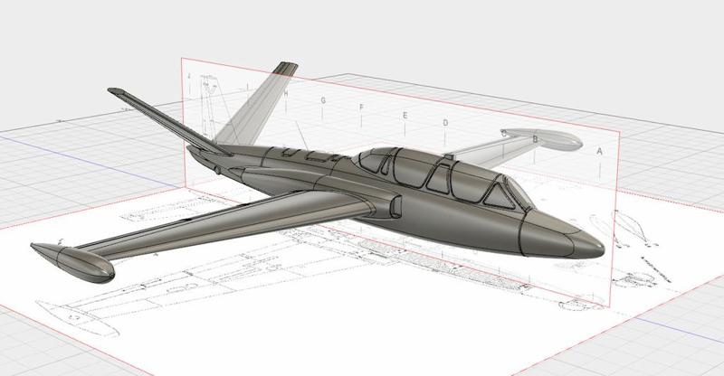 Easy to print Fouga Magister (esc: 1/64)