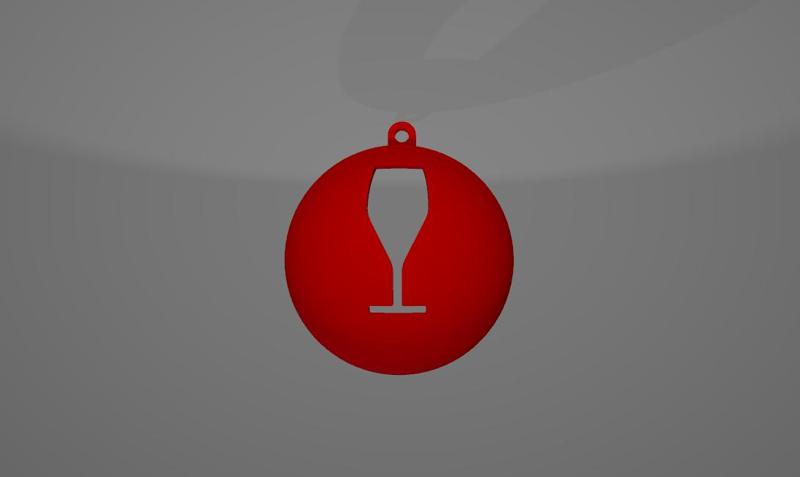 golf bal wine glass stencil