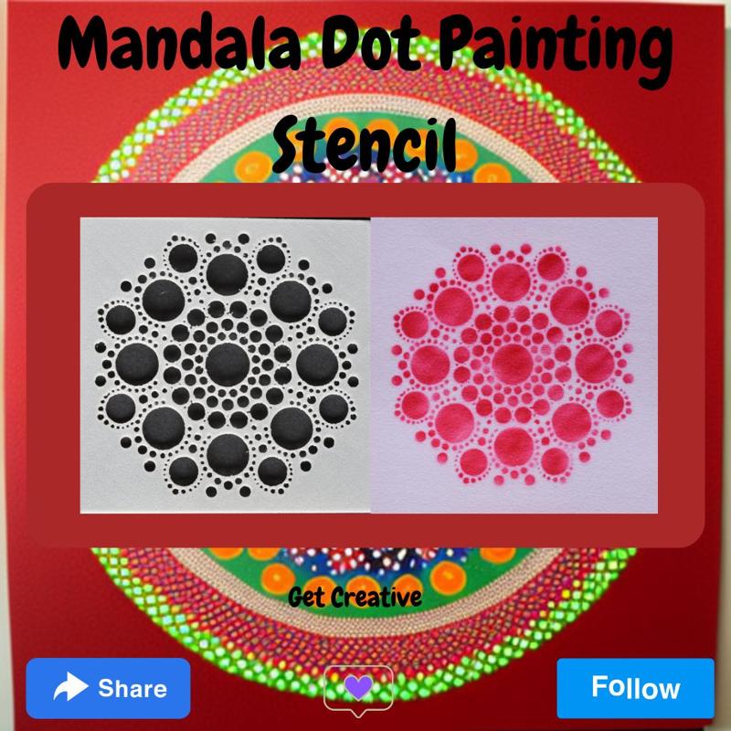 Mandala Dot Painting Stencil
