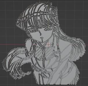 Shouko Komi Stencil (Komi Can't Communicate)