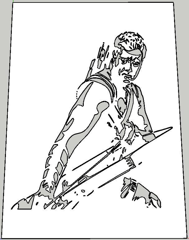 Stencil Barton Avengers