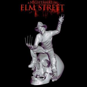 Freddy Krueger Sitting On A Skull