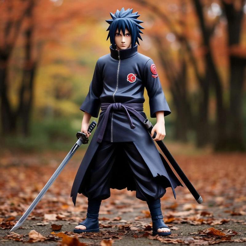 Sasuke Uchiha dressed as Akatsuki.