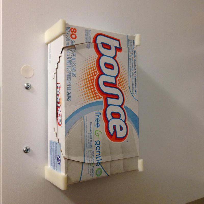 Wall mounted dryer sheet holder