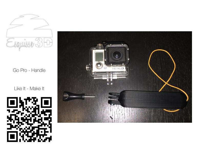 Handle for your Go Pro Camera - Poignée pour votre Go Pro Camera