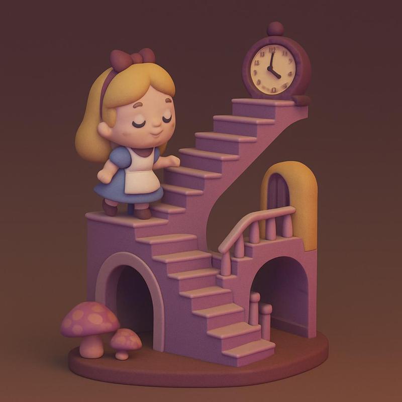 Alice in Wonderland Decorative Figurine
